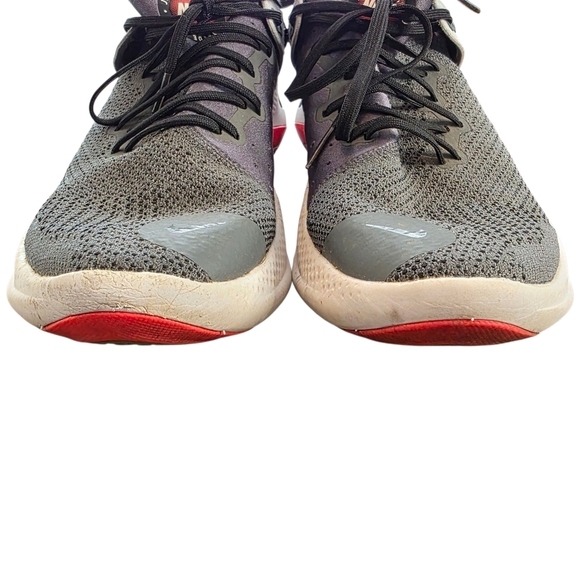 Nike Joyride Run Flyknit Gray Crimson Red Sneakers Men’s Size 13 Running Walking - Picture 3 of 9